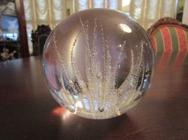 Vicke-Lindstrand-glass-WHITE FLAMES -sculpture- paperweight 4 X 4&quot; - £98.90 GBP