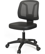 Adjustable Height And Lumber Support For Armless Swivel Mesh Computer Of... - $144.93 CAD