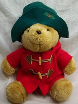 Sears Paddington Bear In Red Coat &amp; Green Hat 16&quot; Plush Stuffed Animal Toy - £19.38 GBP