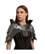 Medieval Knight Fantasy Lady Pauldrons,Gorget, Chainmail -Women&#39;s Armor ... - €134,66 EUR