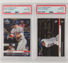 Lot Of 2 PSA 10 Graded 2019 Topps Now Pete Alonso Baseball Cards - $98.91