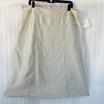 Ellen Tracy Women&#39;s Pencil Skirt size 16 Sandstone Linen Casual B/Knee New $69 - £23.22 GBP