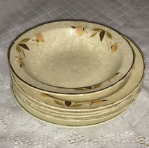 Lot Of 6 Vintage Hall Superior China Autumn Leaf, 5 Saucers 6”, 1 Bowl 5.5” - £22.37 GBP