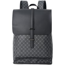 New Brand Design Backpack Plaid Leather Large Capacity Travel Double Shoulder Ba - £61.79 GBP