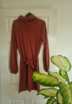 Oasis Thin Knit Rust  Colour Jumper Dress Size Small 10  - £12.89 GBP