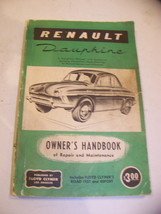 RENAULT DAUPHINE OWNER&#39;S HANDBOOK REPAIR MAINTENANCE CLYMER C. 1958 - $44.99