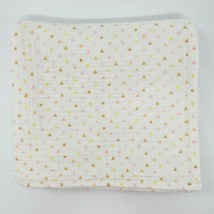 Swaddle Designs White w Triangles Blanket Cotton Soft Muslin Security B79 - $9.99