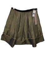 Max Azria Metallic Antique Gold Woven Pleated Cocktail Skirt Womens 2 NE... - $29.00