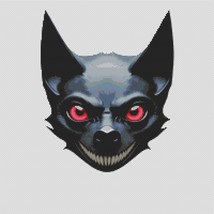 Bat Face for Halloween - Cross Stitch Pattern PDF - Instant Download - $5.00
