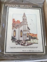 COUNTRY CHURCH Paragon Stitchery Crewel Embroidery Kit New Sealed Vintage 1982 - £12.22 GBP