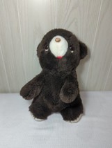 Vintage Gund Luv Me Bear Teddy Plush 1976 Dark Brown NO Rattle flower ma... - $14.84