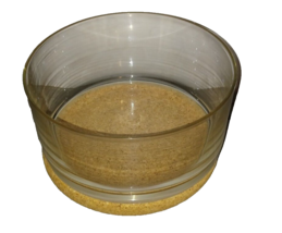 Vintage Mid Century Glass Bowl with Cork Base or Top Made in Spain - $32.99