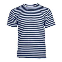 MIL-TEC Striped Sailor Telnyashka T-Shirt Blue/White Russian Navy Style ... - $28.96