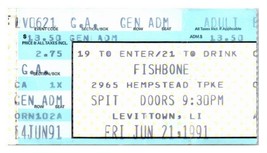 Fishbone Concert Ticket Stub June 21 1991 Levittown New York - $24.74