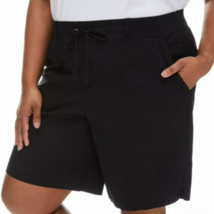 Penmans Plus Women&#39;s Side Slit Bermuda Shorts Black 3X New No Tag - £10.37 GBP