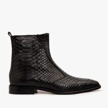 The Boss Black Snake Zip-Up Leather Men Boot Limited Edition image 3