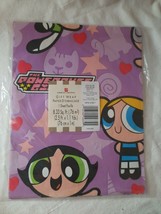 Vintage The Powerpuff Girls Gift Wrap Folded 1 Sheet 8.3 Sq. Ft 1990&#39;s NIP - £6.86 GBP