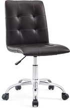 Modway Prim Ribbed Armless Mid Back Swivel Conference Office Chair In Brown - £91.91 GBP