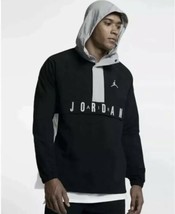 Nike Air Jordan Wings Anorak Windbreaker Hoodie Black Grey 942729 010 Sz Medium - £81.42 GBP