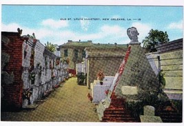 Louisiana Postcard New Orleans Old St Louis Cemetery - £1.73 GBP