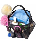 Mesh Shower Caddy Quick Dry Tote Bag Hanging Toiletry Bath Organizer Bla... - $26.70