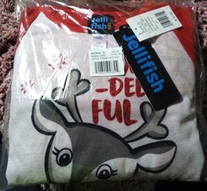 Jelli Fish Red Reindeer 2PC Set Shirt &amp; Pants - £23.65 GBP