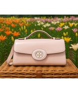 New Tory Burch Robinson Pink Lily Patent Leather Top Handle Clutch/Crossbody Bag - $298.00