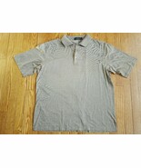 BUGATCHI UOMO Mens Size L Brown Striped Golf Rugby Polo Shirt Egyption C... - $13.54 CAD