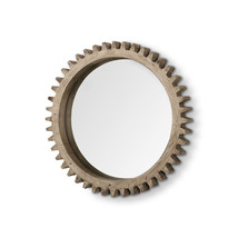 35&quot; Round Natural Wood Frame Wall Mirror - £514.99 GBP