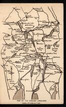 Map of the ENGLISH LAKELAND * G.P. Abraham Photogravure Series not mailed - $4.95