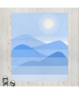 Winter Throw Blanket Minimalist Snowy Mountain Landscape Scenery Sofa Be... - $73.79 CAD+
