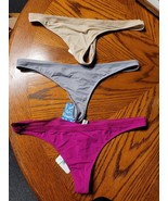 intimately free people Thong Panties Panty Size LARGE New Nwt Lot Of 3 - $27.01 CAD