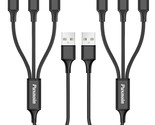 Multi Charging Cable, 2Pack Multi Charger Cable Short 1Ft Braided Univer... - £14.36 GBP