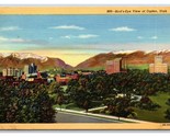Birds Eye View Ogden Utah UT UNP Linen Postcard N18 - $3.36