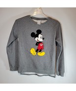 Disney Mickey Mouse Sweatshirt Womens Small with Large Textured Logo - £14.65 GBP