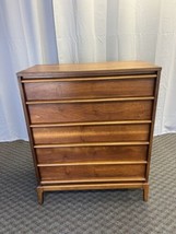 Mid Century Modern WOOD DRESSER Lane Rhythm vintage chest of drawers tall boy 60 - $699.99