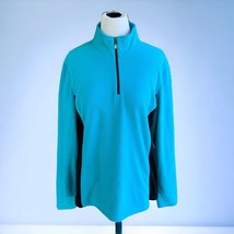 C9 Champion ladies soft turquoise black quarter zip pullover fleece size XL - £18.44 GBP
