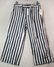 Sanctuary Pants Womens Size 24 Black White Striped 100% Cotton Flat Front Pocket - £16.58 GBP