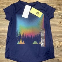 Girls&#39; Short Sleeve Aurora Graphic T-Shirt - All in Motion Dark Blue XS. NWT. 3 - £7.77 GBP