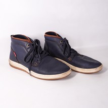 Levis Hi-Top Athletic Sneakers Mens 9.5 Casual Dress Shoes Navy Blue 518... - $51.43