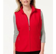 Karen Scott Womens Plus 3X New Red Amore Zeroproof Fleece Vest NWT CM41 - $21.55