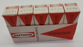5 Vintage Raytheon 2CY5 Electronic Tube Lot w/ Original Box Sleeve Rare  - £23.39 GBP