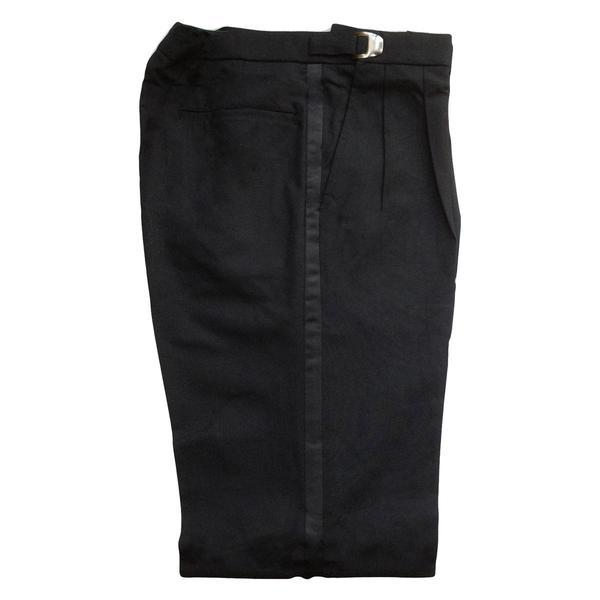 Mens Black Adjustable Tuxedo Pants,100% Wool