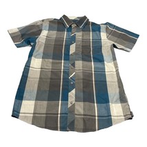 Empyre Shirt Men&#39;s Medium Multicolor Plaid Cotton Short Sleeve Casual Bu... - £18.25 GBP
