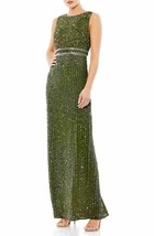 Mac Duggal 93603 Sequin Mesh Column Gown Sz 4 Olive - $196.42