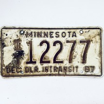 1987 United States Minnesota In Transit Dealer License Plate IT 12277 - $12.86