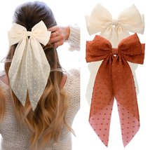 Large Hair Bows for Women,Ceelgon 2PCS Big Bow Clips for Girls French Barrette B - £8.11 GBP