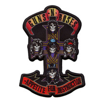 Guns N&#39; Roses Cross Appetite For Destruction Patch Multi-Color - £11.73 GBP
