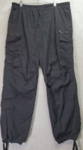Aéropostale Active Utility Pants Mens XL Black Cotton Zipper Pockets Drawstring - £12.60 GBP