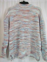 NWT Hippie Rose Long Sleeve SOFT Multicolor Mock Turtleneck Sweater L Or... - £4.47 GBP